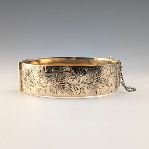 英国ヴィンテージ 9ctロールドゴールド バングル/ブレスレット Lawson, Ward&Gammage