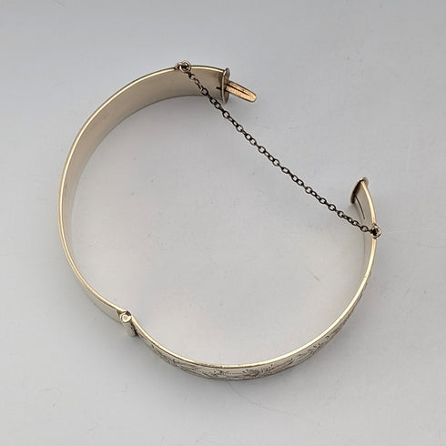 英国ヴィンテージ 9ctロールドゴールド バングル/ブレスレット Lawson, Ward&Gammage