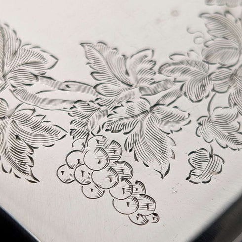 1883 British antique sterling silver card case 75g William Summers