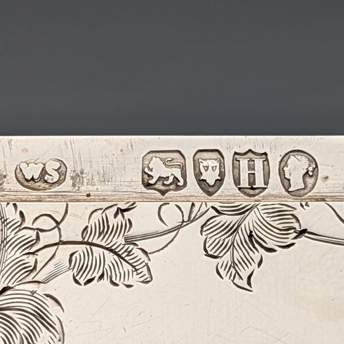 1883 年英國古董純銀卡片盒 75g William Summers