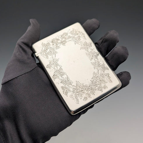 1883 年英國古董純銀卡片盒 75g William Summers