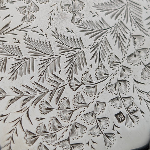 1906 英國古董純銀雙門卡片盒,84 克,Hilliard & Thomason