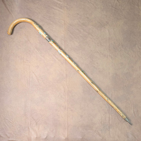 復古歐洲旅遊手杖 棕褐色桿 95 厘米