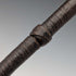Antique British bone fist-shaped round handle walking stick, 85cm