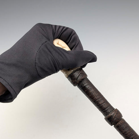 古董英國骨質拳形圓柄手杖,85 厘米