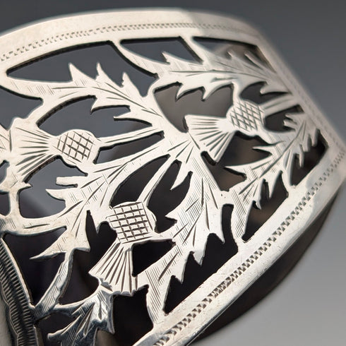 1912年 英国アンティーク 純銀製 D型ナプキンリング ペア 56g Fenton Brothers