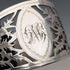 1912 British antique sterling silver D-shaped napkin rings, pair, 56g, Fenton Brothers