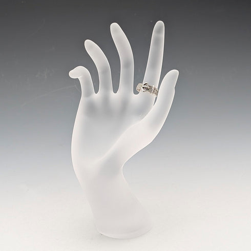 British vintage Victorian design sterling silver ring (size 8-9)