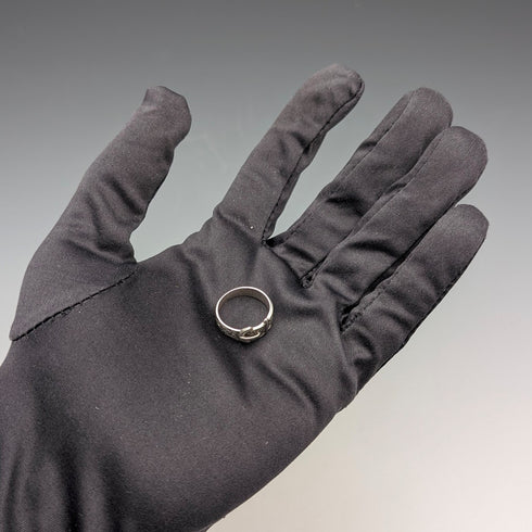 British vintage Victorian design sterling silver ring (size 8-9)