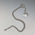 Circa 1890 British antique sterling silver Albert chain, 65g sterling silver medal fob