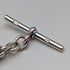 Circa 1890 British antique sterling silver Albert chain, 65g sterling silver medal fob
