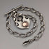Circa 1900 British antique sterling silver Albert chain, 52g, sterling silver medal fob