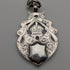 Circa 1900 British antique sterling silver Albert chain, 52g, sterling silver medal fob