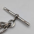 Circa 1900 British antique sterling silver Albert chain, 52g, sterling silver medal fob