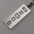 1977 British sterling silver jubilee ingot pendant and sterling silver chain, total weight 22g, WJ Co.