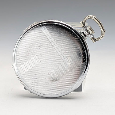 アンティーク スイス LANCO 懐中時計 アールデコ 合金ケース 動作良好