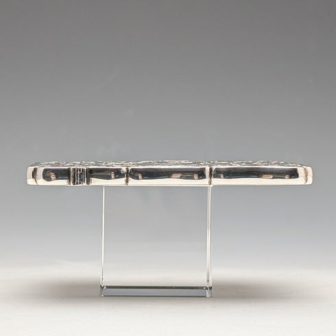 1871 British antique sterling silver card case, 67g, boxed, excellent condition, Robert Thornton