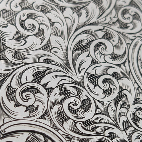 1871 British antique sterling silver card case, 67g, boxed, excellent condition, Robert Thornton