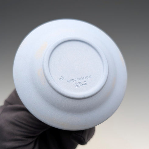 英国ヴィンテージ ウェッジウッド ジャスパーウェア製 リングホルダー ペールブルー