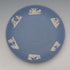 Vintage British Wedgwood Jasperware cup and saucer in pale blue