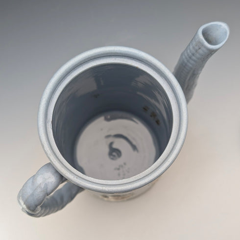 英国ヴィンテージ ジャスパーウェア製 コーヒーポット ペールブルー