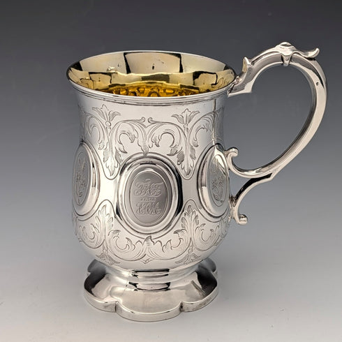 1855年 英国アンティーク 純銀製 マグカップ 139g Henry Wilkinson