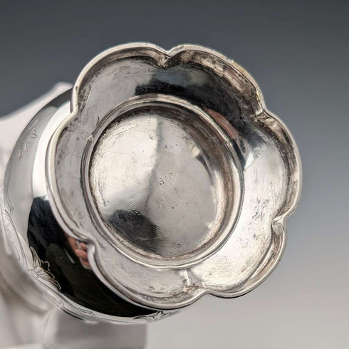 1855 British antique sterling silver mug 139g Henry Wilkinson