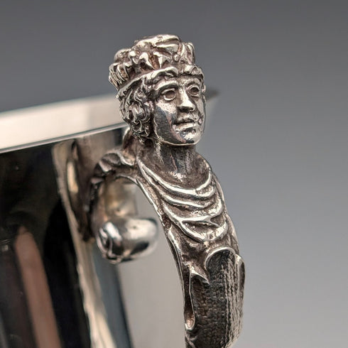 1977年 英国エリザベスⅡ世 戴冠25周年ジュビリー 純銀製マグカップ 305g Birmingham Mint 箱・説明書付き 極美品