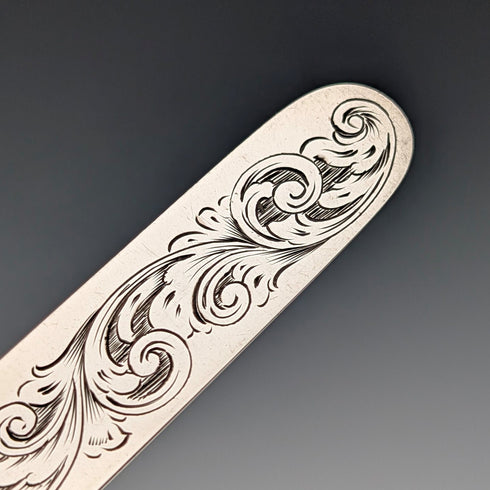 1851年頃 英国アンティーク 総純銀製 クリスニングカトラリー 計34g James Collins