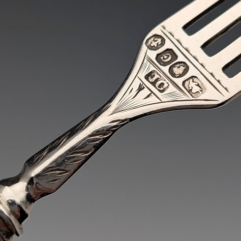 1851年頃 英国アンティーク 総純銀製 クリスニングカトラリー 計34g James Collins