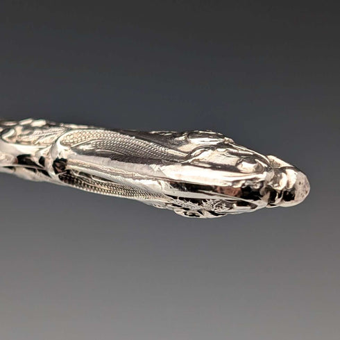 Circa 1851 British antique pure silver christening cutlery, total weight 34g, James Collins
