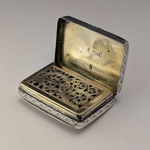 1819年 英国アンティーク リージェンシー 純銀製 ヴィネグレット 20g JOHN THROPP