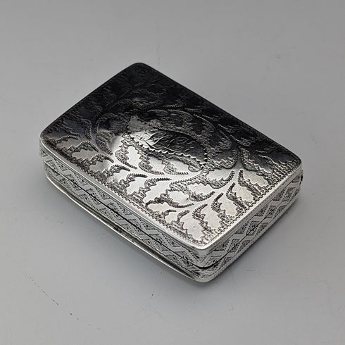 1819 British Antique Regency Sterling Silver Vinaigrette 20g JOHN THROPP