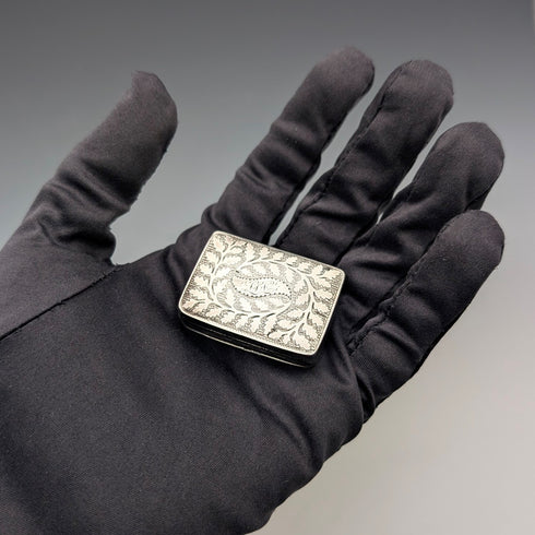 1819 British Antique Regency Sterling Silver Vinaigrette 20g JOHN THROPP