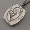 1908 British antique sterling silver flower locket pendant with sterling silver necklace, 7.8g in total, Sheldon Brothers