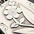 1908 British antique sterling silver flower locket pendant with sterling silver necklace, 7.8g in total, Sheldon Brothers