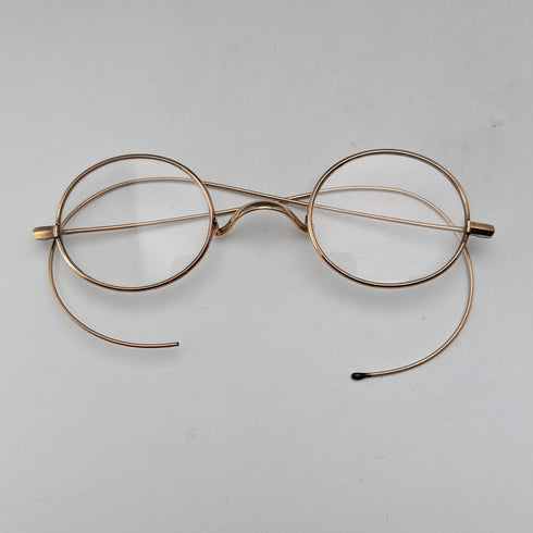 Antique British gold plated small glasses, Steward & Co, with case