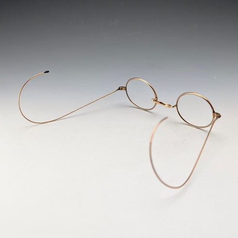 Antique British gold plated small glasses, Steward & Co, with case