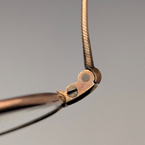 Antique British gold plated small glasses, Steward & Co, with case