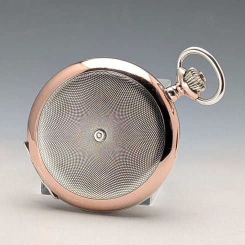 German antique Junghans mechanical pocket watch, silver side hunter case, in good working order