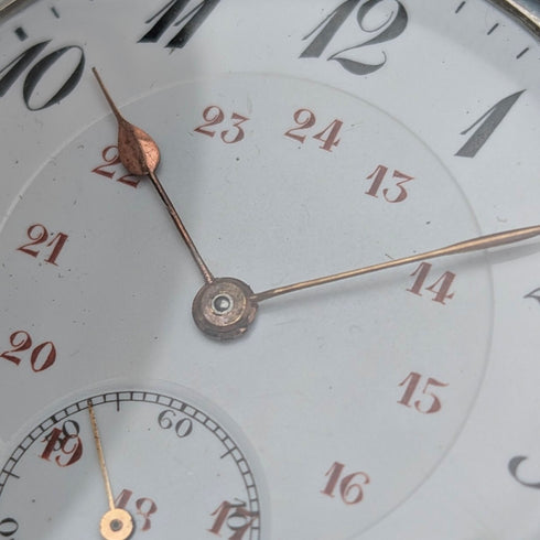 ドイツアンティーク ユンハンス 機械式懐中時計 銀側ハンターケース 動作良好