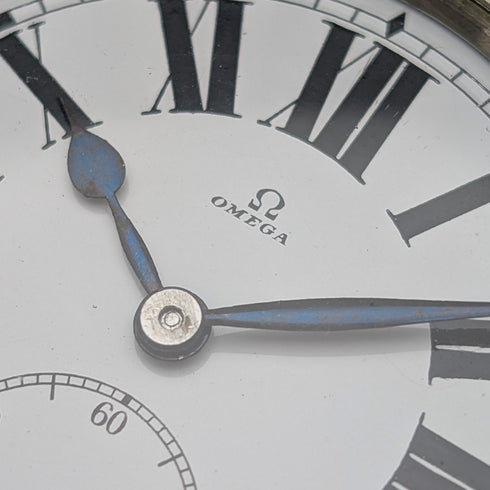 1910年頃 アンティーク オメガ 懐中時計 直径55mm 鉄道時計 合金ケース 動作良好