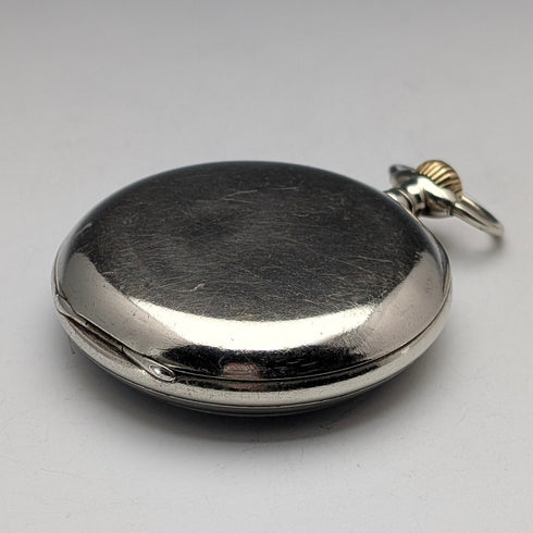 1910年頃 アンティーク オメガ 懐中時計 直径55mm 鉄道時計 合金ケース 動作良好