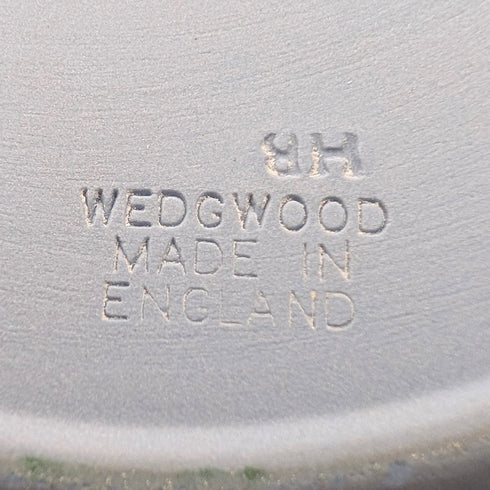 英国ヴィンテージ ウェッジウッド ジャスパーウェア製 オーバルディッシュ ペールブルー