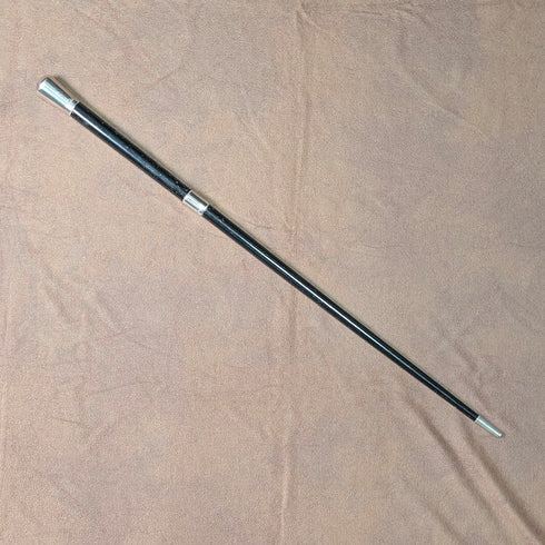 1917 British antique pure silver decorated baton 51cm Ebenezer Neewman