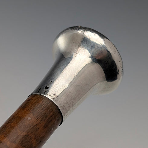 1917 年英國古董虎柄純銀圓柄手杖 91 厘米