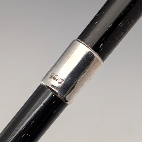 1917 British antique pure silver decorated baton 51cm Ebenezer Neewman