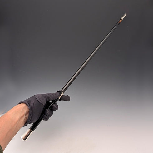 1917 British antique pure silver decorated baton 51cm Ebenezer Neewman