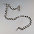 Circa 1900 British Antique Fancy Link Sterling Silver Albert Chain 53g Carriage Fob