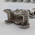 Circa 1900 British Antique Fancy Link Sterling Silver Albert Chain 53g Carriage Fob